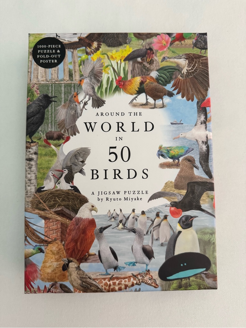 1000 piece puzzle Around The World in 50 Birds.  EUC. Includes puzzle & poster.